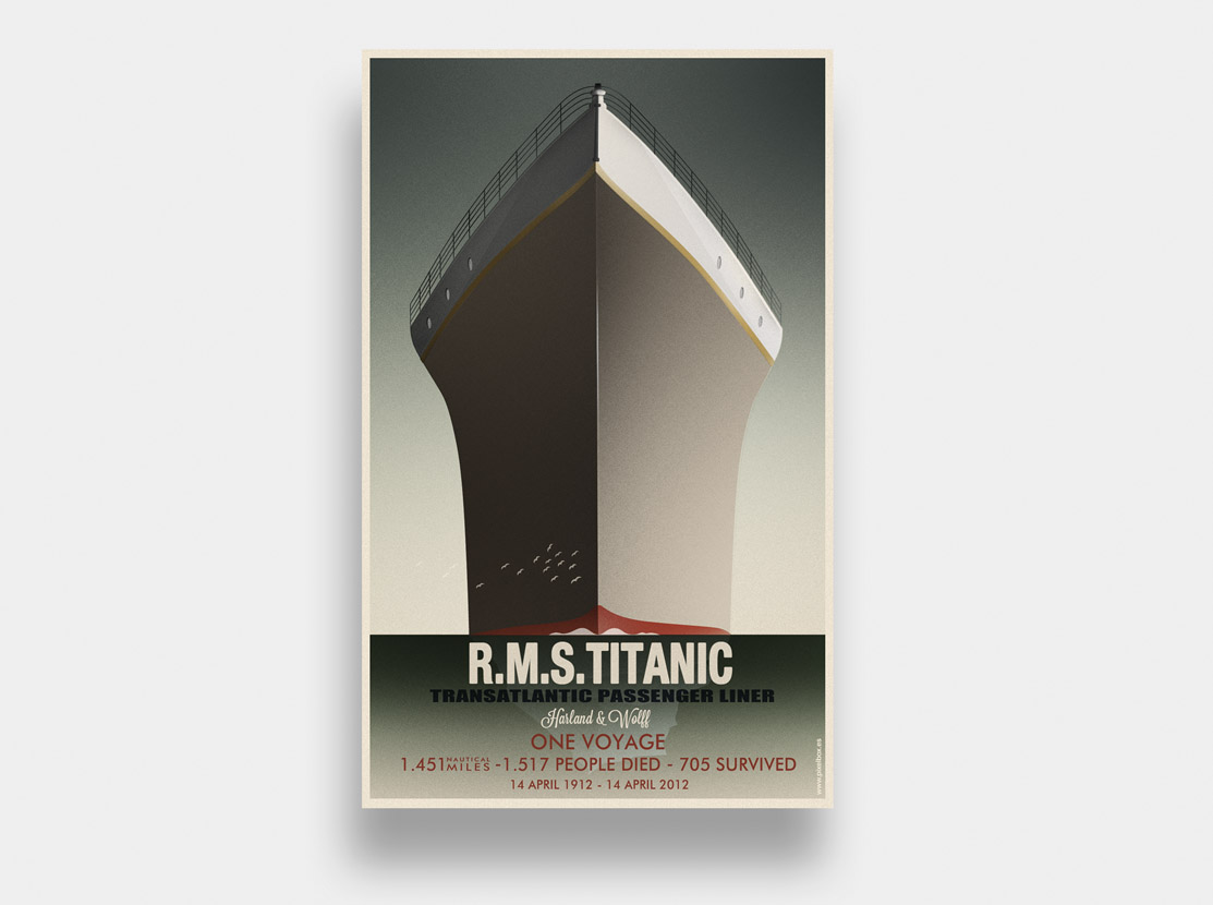 titanic poster lamina cassandre