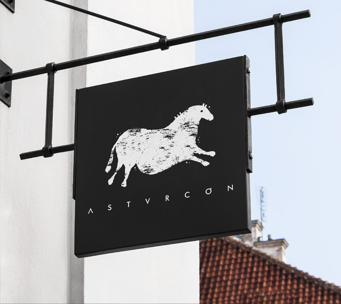 Asturcón Restaurante Logotipo Rótulo