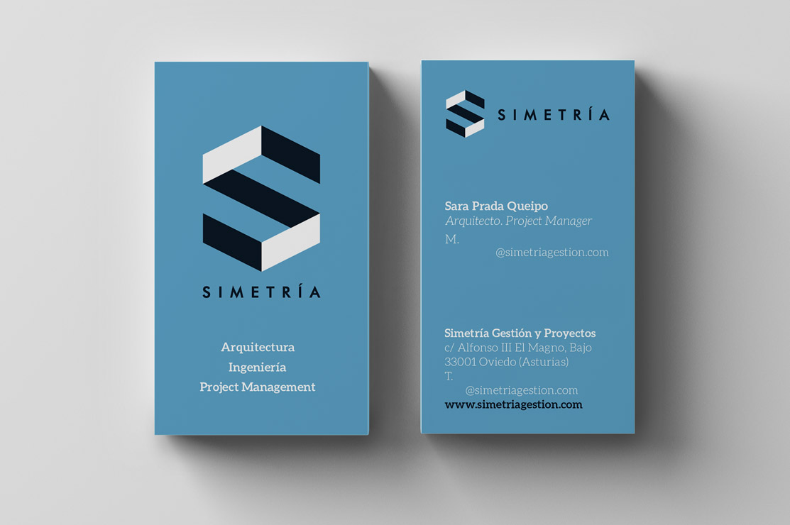 simetria logotipo tarjetas