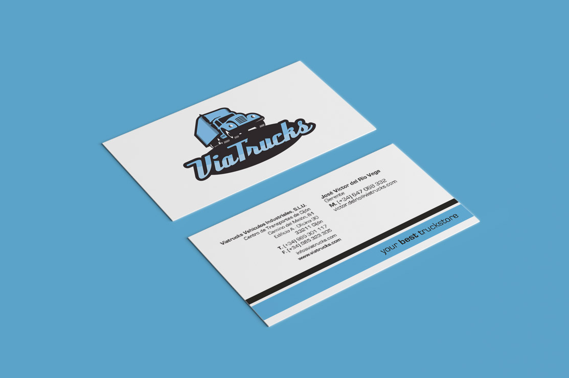 viatrucks logotipo tarjetas